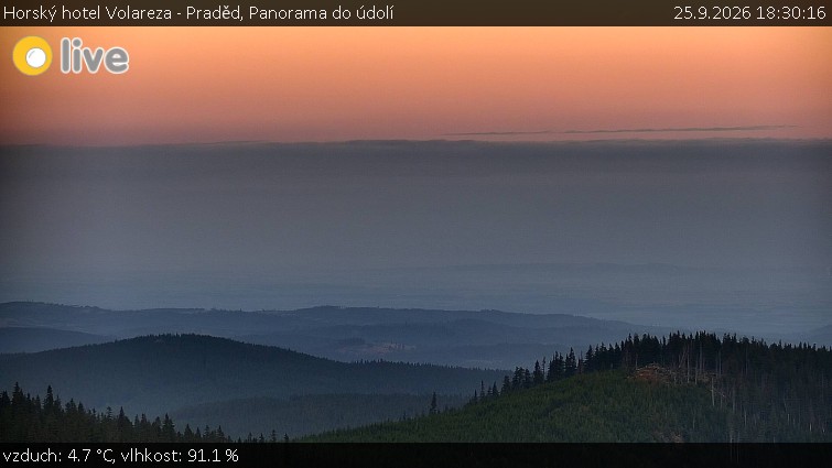 Horský hotel Volareza - Praděd - Panorama do údolí - 25.9.2026 v 18:30