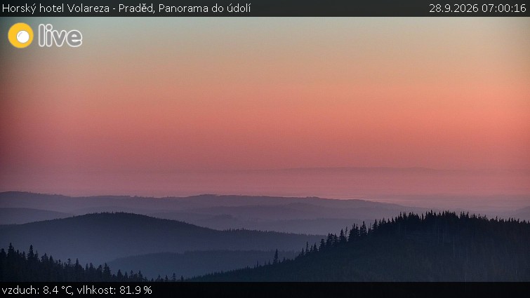Horský hotel Volareza - Praděd - Panorama do údolí - 28.9.2026 v 07:00