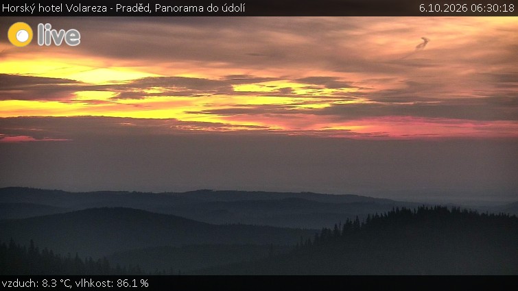 Horský hotel Volareza - Praděd - Panorama do údolí - 6.10.2026 v 06:30