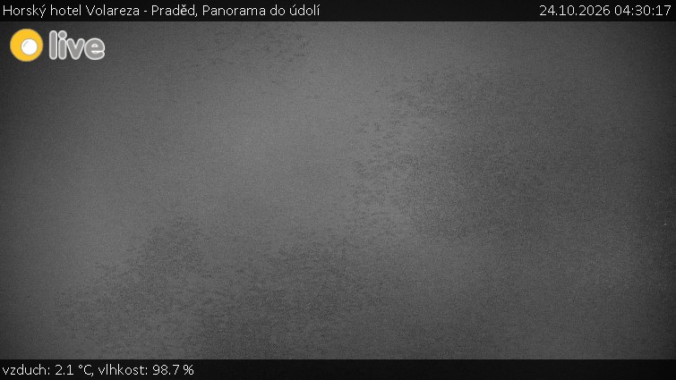 Horský hotel Volareza - Praděd - Panorama do údolí - 24.10.2026 v 04:30