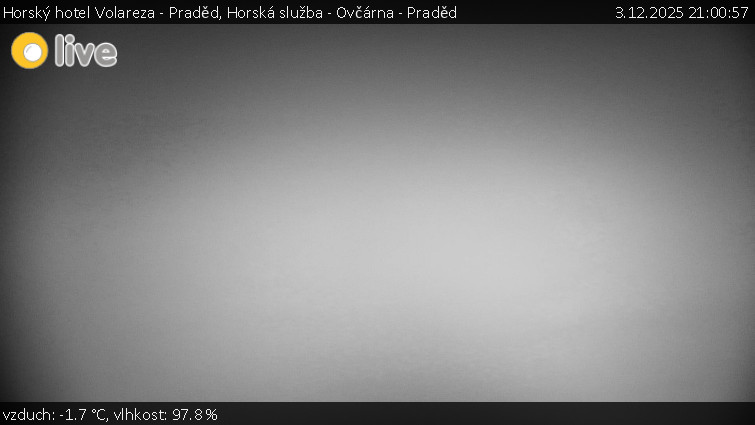 Horský hotel Volareza - Praděd - Horská služba - Ovčárna - Praděd - 3.12.2025 v 21:00