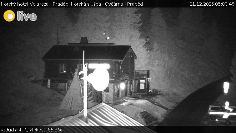 Horský hotel Volareza - Praděd - Horská služba - Ovčárna - Praděd - 21.12.2025 v 05:00