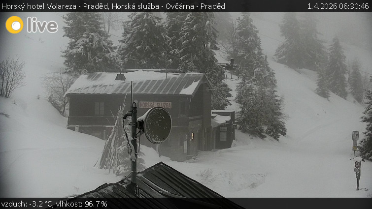 Horský hotel Volareza - Praděd - Horská služba - Ovčárna - Praděd - 1.4.2026 v 06:30