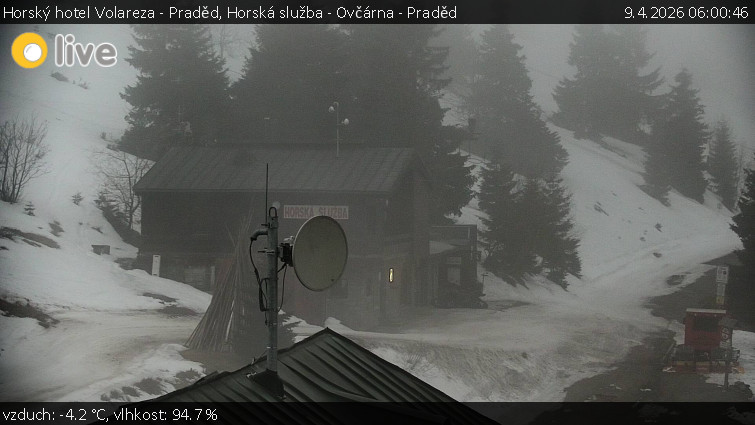 Horský hotel Volareza - Praděd - Horská služba - Ovčárna - Praděd - 9.4.2026 v 06:00