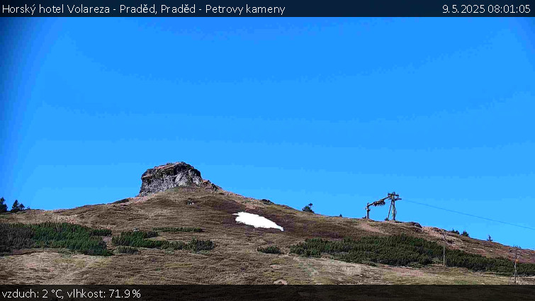Horský hotel Volareza - Praděd - Praděd - Petrovy kameny - 9.5.2025 v 08:01 Horský hotel Volareza - Praděd - Praděd - Petrovy kameny - 9.5.2025 v 08:01