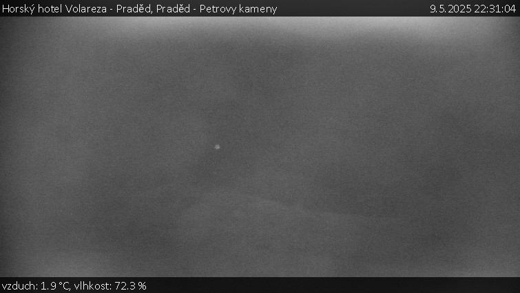 Horský hotel Volareza - Praděd - Praděd - Petrovy kameny - 9.5.2025 v 22:31 Horský hotel Volareza - Praděd - Praděd - Petrovy kameny - 9.5.2025 v 22:31