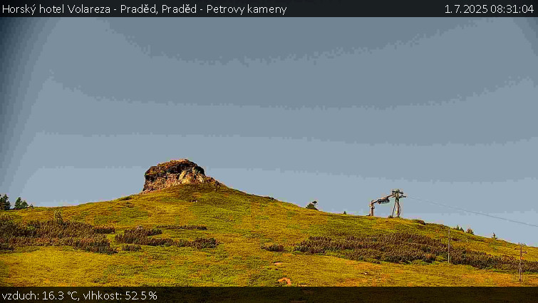 Horský hotel Volareza - Praděd - Praděd - Petrovy kameny - 1.7.2025 v 08:31 Horský hotel Volareza - Praděd - Praděd - Petrovy kameny - 1.7.2025 v 08:31
