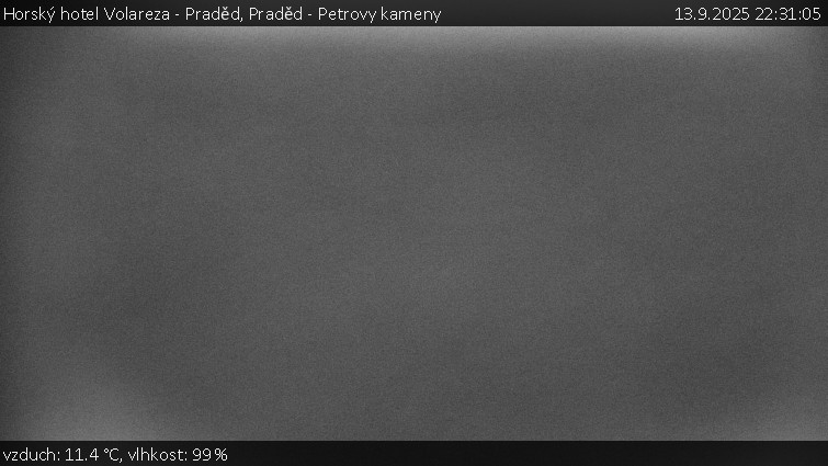 Horský hotel Volareza - Praděd - Praděd - Petrovy kameny - 13.9.2025 v 22:31 Horský hotel Volareza - Praděd - Praděd - Petrovy kameny - 13.9.2025 v 22:31