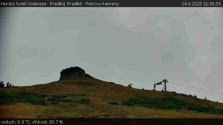 Horský hotel Volareza - Praděd - Praděd - Petrovy kameny - 14.9.2025 v 11:01 Horský hotel Volareza - Praděd - Praděd - Petrovy kameny - 14.9.2025 v 11:01