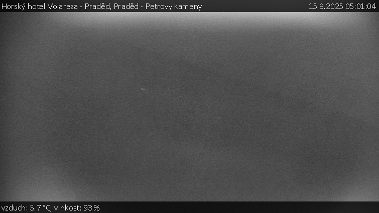 Horský hotel Volareza - Praděd - Praděd - Petrovy kameny - 15.9.2025 v 05:01 Horský hotel Volareza - Praděd - Praděd - Petrovy kameny - 15.9.2025 v 05:01