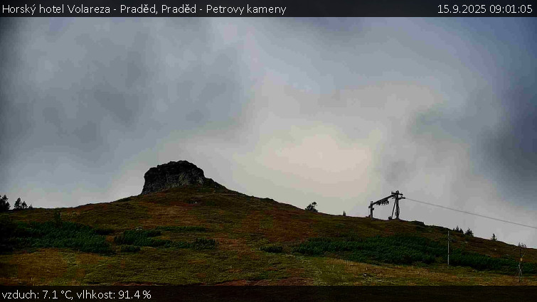Horský hotel Volareza - Praděd - Praděd - Petrovy kameny - 15.9.2025 v 09:01 Horský hotel Volareza - Praděd - Praděd - Petrovy kameny - 15.9.2025 v 09:01