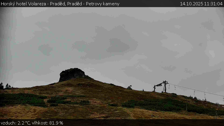Horský hotel Volareza - Praděd - Praděd - Petrovy kameny - 14.10.2025 v 11:31 Horský hotel Volareza - Praděd - Praděd - Petrovy kameny - 14.10.2025 v 11:31