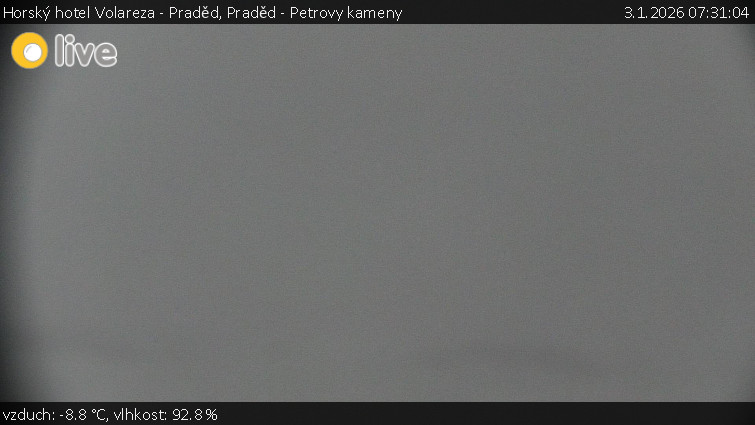 Horský hotel Volareza - Praděd - Praděd - Petrovy kameny - 3.1.2026 v 07:31