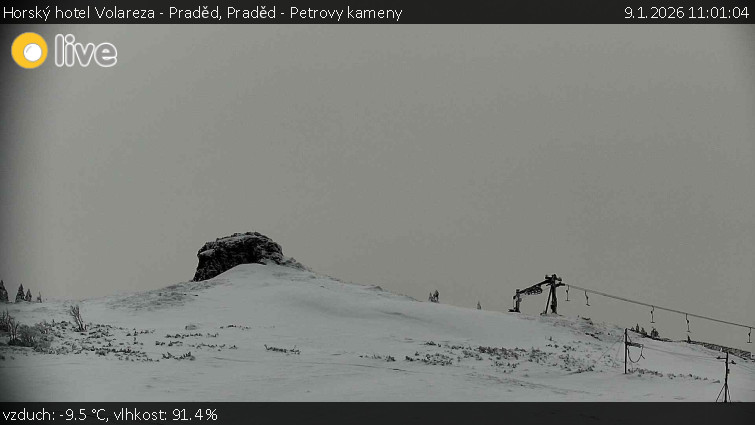 Horský hotel Volareza - Praděd - Praděd - Petrovy kameny - 9.1.2026 v 11:01