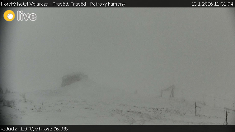 Horský hotel Volareza - Praděd - Praděd - Petrovy kameny - 13.1.2026 v 11:31