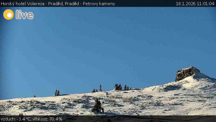 Horský hotel Volareza - Praděd - Praděd - Petrovy kameny - 18.1.2026 v 11:01