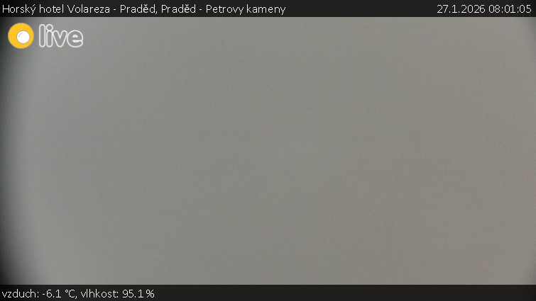 Horský hotel Volareza - Praděd - Praděd - Petrovy kameny - 27.1.2026 v 08:01
