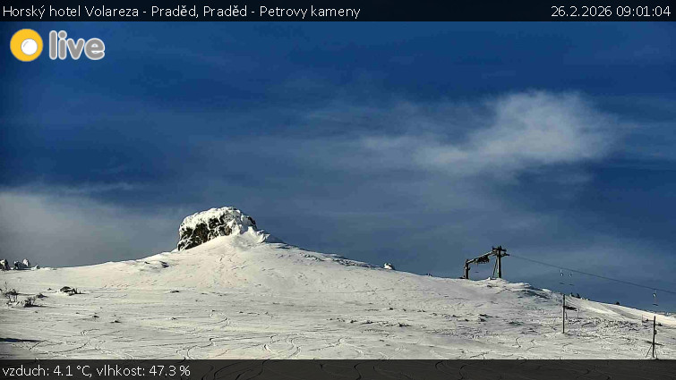 Horský hotel Volareza - Praděd - Praděd - Petrovy kameny - 26.2.2026 v 09:01