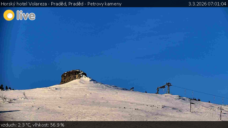 Horský hotel Volareza - Praděd - Praděd - Petrovy kameny - 3.3.2026 v 07:01