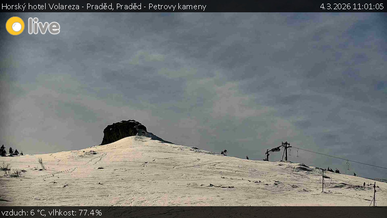 Horský hotel Volareza - Praděd - Praděd - Petrovy kameny - 4.3.2026 v 11:01