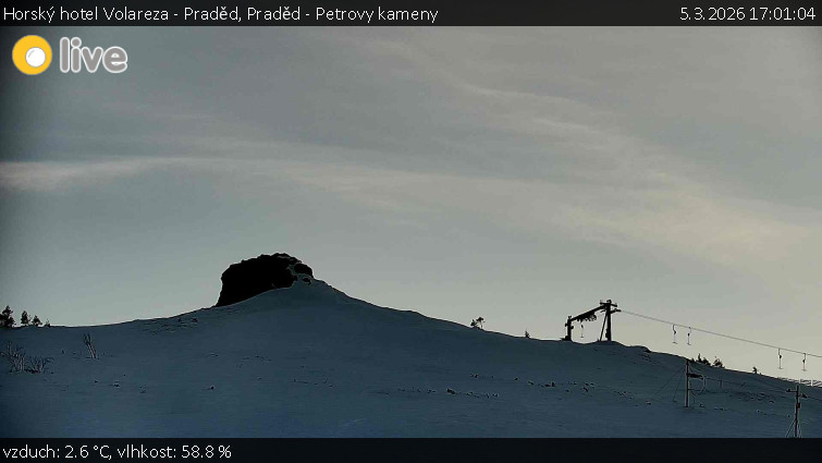 Horský hotel Volareza - Praděd - Praděd - Petrovy kameny - 5.3.2026 v 17:01