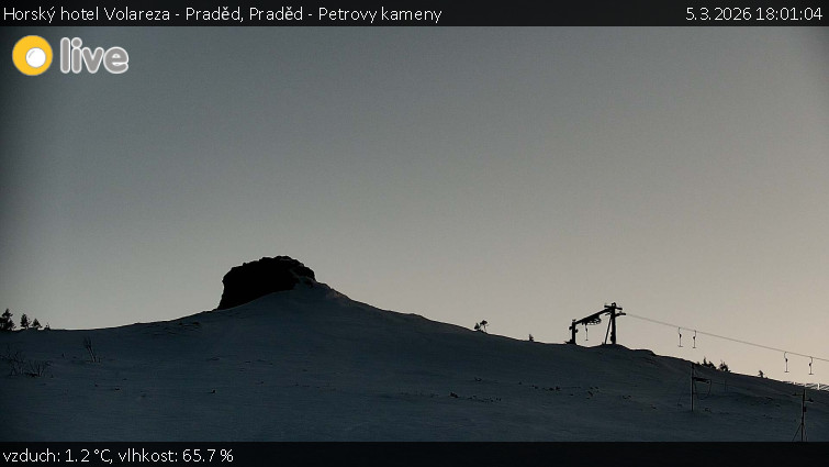 Horský hotel Volareza - Praděd - Praděd - Petrovy kameny - 5.3.2026 v 18:01