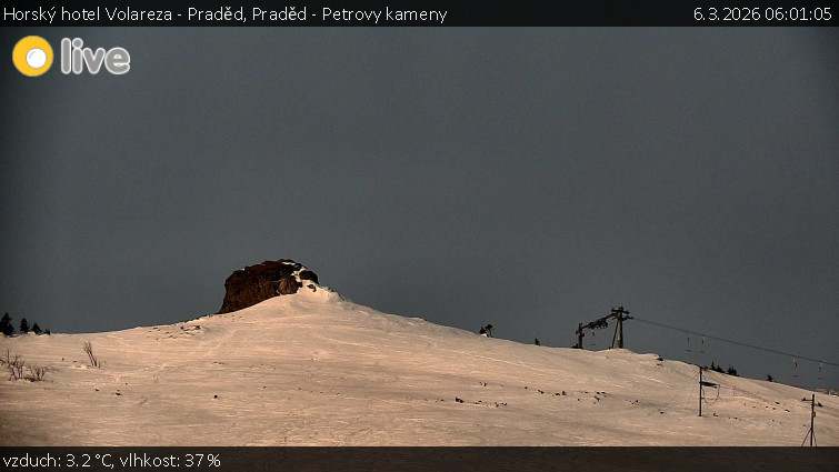 Horský hotel Volareza - Praděd - Praděd - Petrovy kameny - 6.3.2026 v 06:01