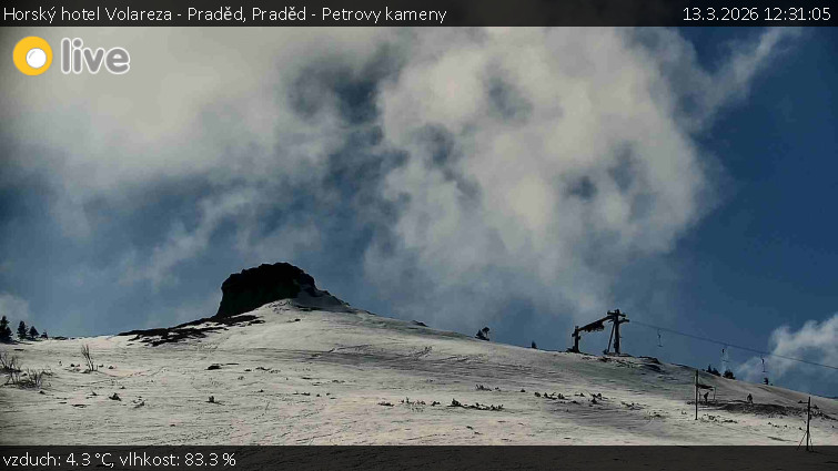 Horský hotel Volareza - Praděd - Praděd - Petrovy kameny - 13.3.2026 v 12:31