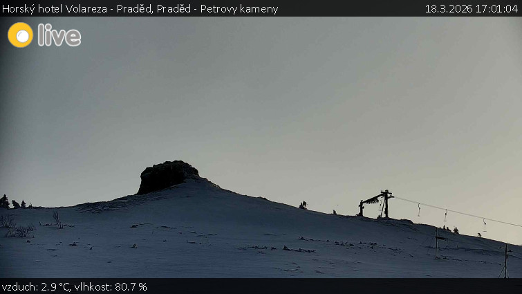 Horský hotel Volareza - Praděd - Praděd - Petrovy kameny - 18.3.2026 v 17:01