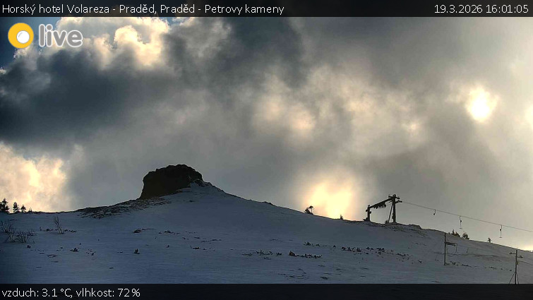 Horský hotel Volareza - Praděd - Praděd - Petrovy kameny - 19.3.2026 v 16:01