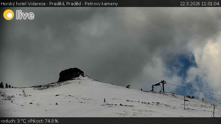 Horský hotel Volareza - Praděd - Praděd - Petrovy kameny - 22.3.2026 v 11:01