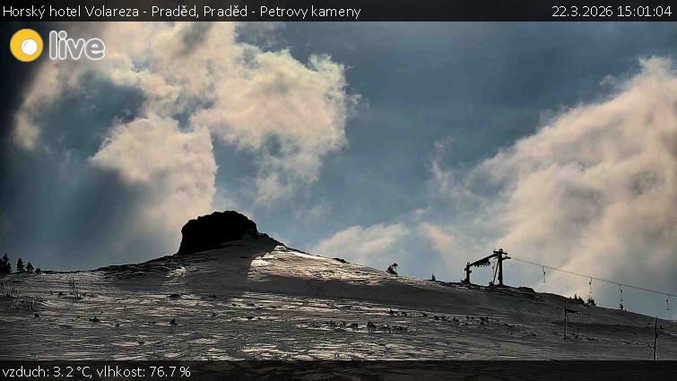 Horský hotel Volareza - Praděd - Praděd - Petrovy kameny - 22.3.2026 v 15:01