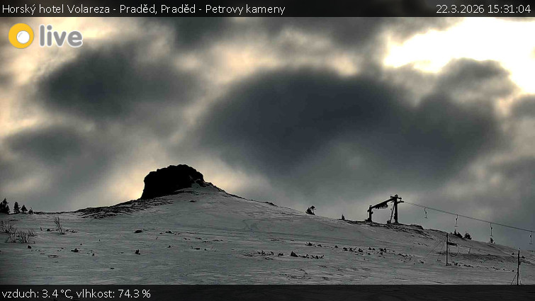 Horský hotel Volareza - Praděd - Praděd - Petrovy kameny - 22.3.2026 v 15:31