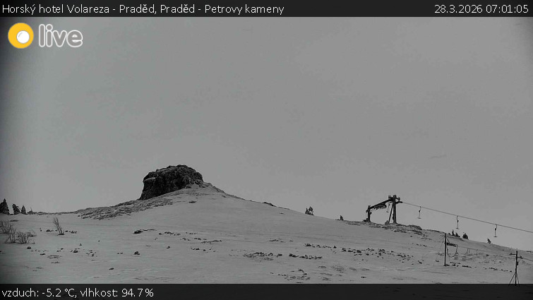 Horský hotel Volareza - Praděd - Praděd - Petrovy kameny - 28.3.2026 v 07:01