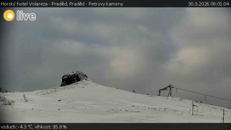 Horský hotel Volareza - Praděd - Praděd - Petrovy kameny - 30.3.2026 v 08:01