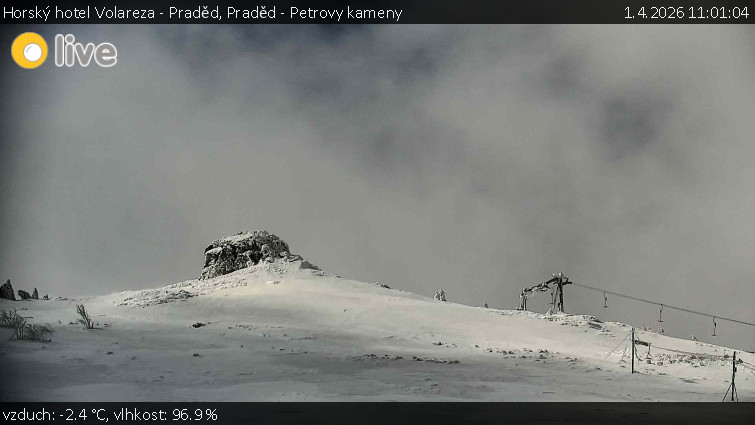 Horský hotel Volareza - Praděd - Praděd - Petrovy kameny - 1.4.2026 v 11:01