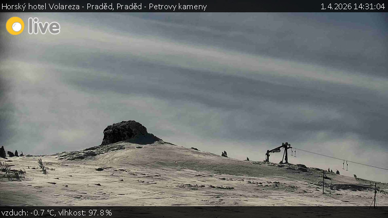 Horský hotel Volareza - Praděd - Praděd - Petrovy kameny - 1.4.2026 v 14:31