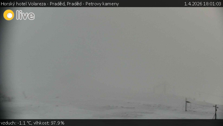 Horský hotel Volareza - Praděd - Praděd - Petrovy kameny - 1.4.2026 v 18:01