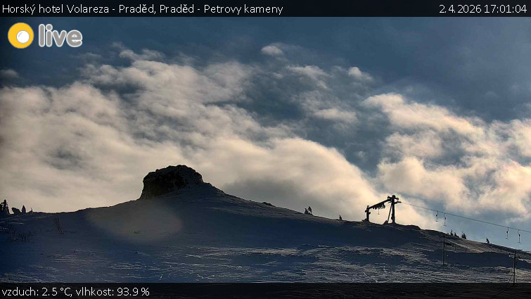 Horský hotel Volareza - Praděd - Praděd - Petrovy kameny - 2.4.2026 v 17:01
