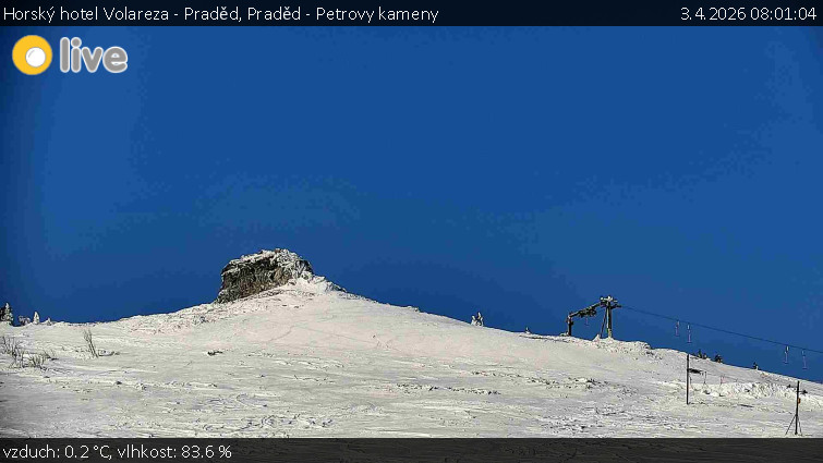 Horský hotel Volareza - Praděd - Praděd - Petrovy kameny - 3.4.2026 v 08:01