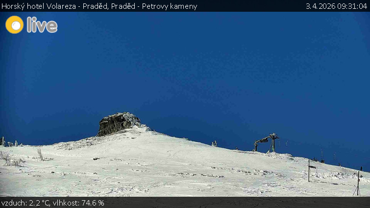 Horský hotel Volareza - Praděd - Praděd - Petrovy kameny - 3.4.2026 v 09:31