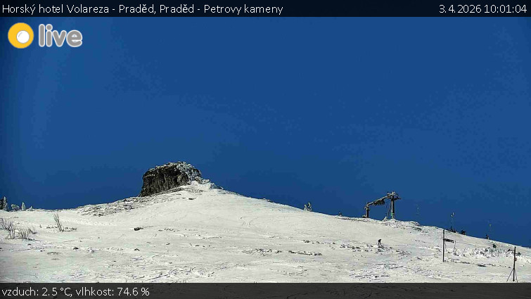 Horský hotel Volareza - Praděd - Praděd - Petrovy kameny - 3.4.2026 v 10:01