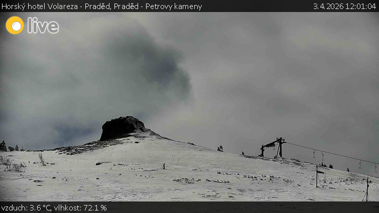 Horský hotel Volareza - Praděd - Praděd - Petrovy kameny - 3.4.2026 v 12:01