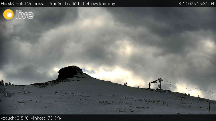 Horský hotel Volareza - Praděd - Praděd - Petrovy kameny - 3.4.2026 v 15:31