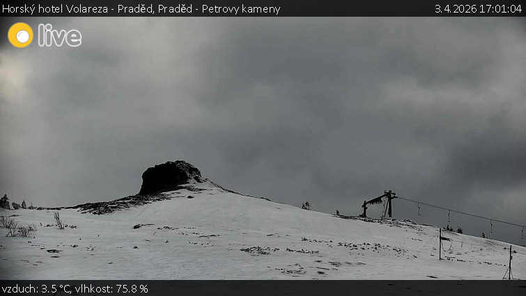 Horský hotel Volareza - Praděd - Praděd - Petrovy kameny - 3.4.2026 v 17:01