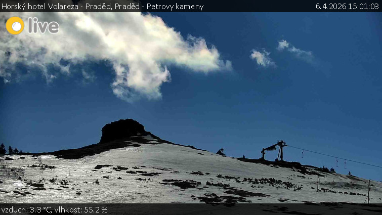 Horský hotel Volareza - Praděd - Praděd - Petrovy kameny - 6.4.2026 v 15:01