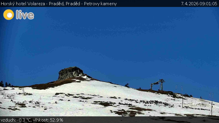 Horský hotel Volareza - Praděd - Praděd - Petrovy kameny - 7.4.2026 v 09:01
