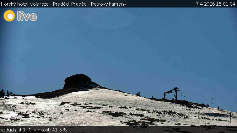 Horský hotel Volareza - Praděd - Praděd - Petrovy kameny - 7.4.2026 v 15:01