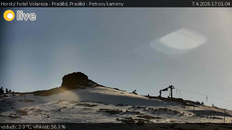 Horský hotel Volareza - Praděd - Praděd - Petrovy kameny - 7.4.2026 v 17:01