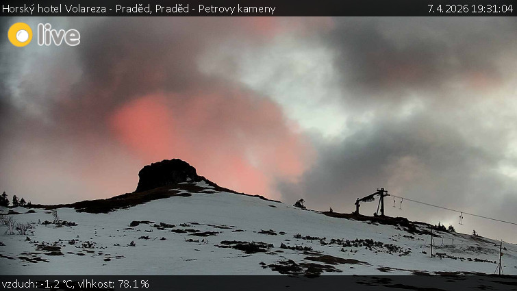 Horský hotel Volareza - Praděd - Praděd - Petrovy kameny - 7.4.2026 v 19:31